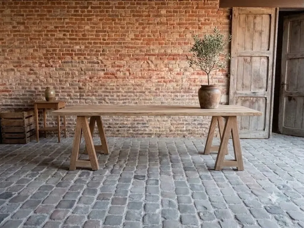 Eiken tafel Chimay
