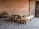 Eiken klooster tafel Bouillon